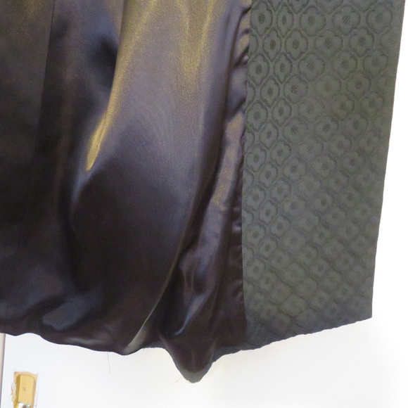 Navy blue jacquered overcoat - Picture 5 of 12